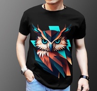 Kaos Pria Distro Owl Baju Pria Dewasa Motif Keren 3d Trend Terbaru 2023 Bandung Import Viral Jumbo