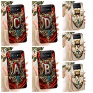 For Asus Zenfone 7 ZS670KS Case I002D Fashion A Z Letters Crown Soft Silicone Back Cover For Zenfone