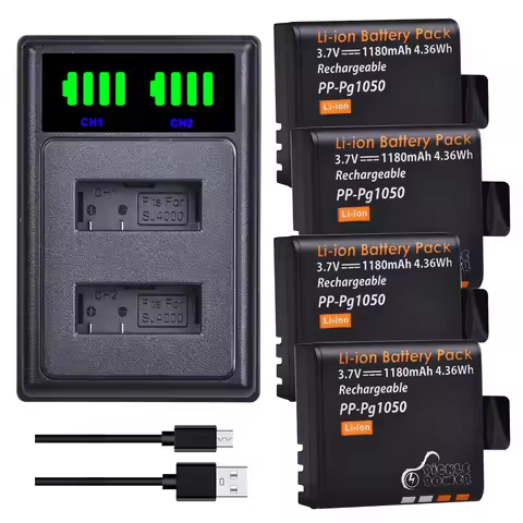 PG1050 Battery for AXNEN A10 SJCAM SJ4000 SJ5000 SJ5000X SJ6000 SJ8000 M10 EKEN 4K H8 H8R H9 H9R, Du