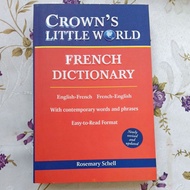 CROWN'S LITTLE WORLD FRENCH DICTIONARY ( ENGLISH - FRENCH / FRENCH - ENGLISH )