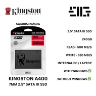 [GGC] Kingston 240GB A400 2.5" 7MM SATA III SSD - SA400S37/240G