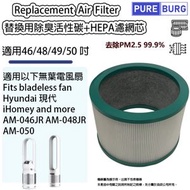 適用於Hyundai 現代 / iHomey AM-046-JR / AM048-JR / AM-050無扇葉風扇/空氣清新機替換用濾網濾芯