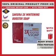 SAKURA 3X WHITENING BOOSTER SOAP Sabun Putih Sakura Original Hq Merawat Daki / Jerawat / Jeragat / P