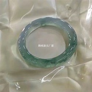 Myanmar seed floating flower bracelet for young women real jade round glass seed ice transparent jad