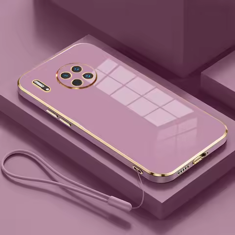 For Huawei nova 8i Case Huawei nova 8i Cover NEN-L22 NEN-LX1 NEN-LX3 Phone case Luxury Square Platin