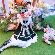 Ninang Dress   Lolita dark flower wedding dress wedding dress tutu skirt Lolita long dress with air