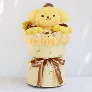 布丁狗 畢業 情人節 花束 公仔 布甸狗 pompompurin 送禮 生日 禮物 週年 紀念 生日禮物 畢業花束