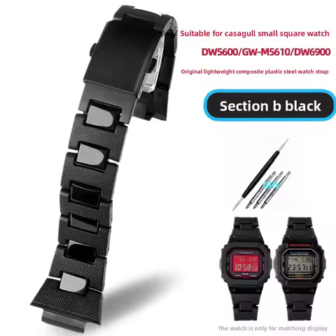 DW6900 16mm Plastic Steel Watchband For Casio G-shock DW-6900/DW9600/DW5600/GW-M5610 Men Watch Strap