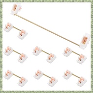 (F Y Z E) Gold Plated Plate Mounted Stabilizer for Custom Mechanical Keyboard 2U 6.25U (White Pink)
