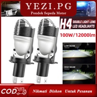 Yezi Premium LED Headlight H4 Mini Projector Motorcycle Car Original Epic Racing ZE5 High Low AC DC 