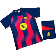 Quần Áo Bóng Đá Trẻ Em Barca Sân Nhà 25/26 Đồ Đá Banh HOT Thun Lạnh Cao Cấp - FREE IN ẤN