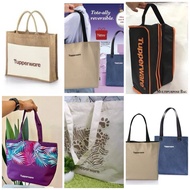 9''2001" Bag Tupperware/Tote Bag Tupperware/Tupperware Lunch Set/Jute Bag/Beg Tupperware/Multipurpos