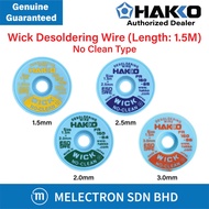 HAKKO FR150-83 / FR150-84 / FR150-86 No Clean Wick Desoldering Wire 1.5M