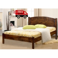 FREE DELIVERY / SOLID WOOD QUEEN BED / WOODEN QUEEN BED /  QUEEN BED / DOUBLE BED / KATIL KAYU / BED / BEDROOM FURNITURE