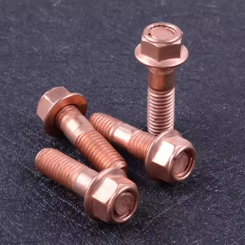 Alloy Steel M10 x 1.5 Threaded Turbo Stud Screw Flange Nuts Kit Fit for T3 T4 T5 T6 Turbocharger Acc