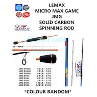 4077 LEMAX MICRO MAX GAME JMG SOLID CARBON SPINNING ROD 1 PIECE SECTION UL