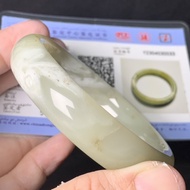 [Certificate] 100% Natural Hetian Jade bangle 58mm Bracelet 58mm With Certificate One Item To (S/n:1210944)