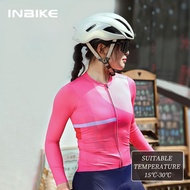 INBIKE 2023 Long Sleeve Women's MTB Road Bicycle Tops Cycling Jersey Mountain Bike Clothing Wear Bike Riding Clothing