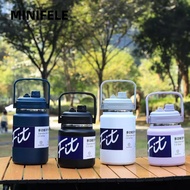 MINIFELE Sports Water Bottles, Stainless Steel Thickened Water Bottle, Portable with Straw BPA Free 