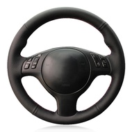 Car Steering Wheel Cover Hand-stitched Black Artificial Leather For BMW M Sport E46 330i 330Ci E39 5