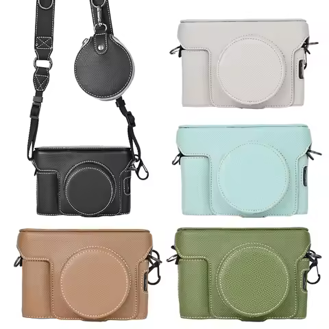 Luxury Pu Leather X100VI Camera Case Bag For Fujifilm X100VI Camera bag With Shoulder Strap