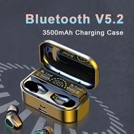【New release】 Tws Bluetooth 5.2 Earphones 3500mah Charging Box New Wireless Headphone 9d Stereo Sports Waterproof Earbuds Headsets With Mic