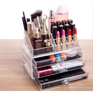 3+1 Tier Clear Acrylic Cosmetic Organizer Makeup Jewelry Storage Drawers