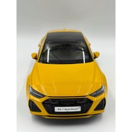 Qihui 1/18 AUDI RS7 AUDI RS7 C8 Vossen HF2 Yellow Alloy Car Model Packaging Complete