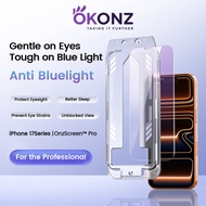 OKONZ Anti-Bluelight iPhone 17 Pro Max/16 Pro Max/16 Pro/16e/15/14/13/12/11 Series Screen Protector 