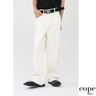 BARON Cope white jeans กางเกงยีนส์สีขาวทรงขากระบอกกลาง