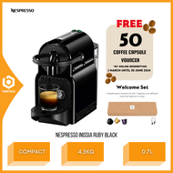 Nespresso D40-ME-BK-NE Inissia Ruby Black [FREE CAPSULE HOLDER]