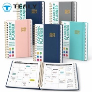 TEALYMY Academic Planner Book, Monthly/Weekly with Tabs Calendar Planner, 2027 A5 Spiral Binding Pla