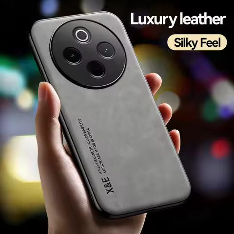For Vivo Y300 Pro 5G Magnetic Case Matte Leather Cover Camera Shell Shockproof Phone Fundas Lana Del