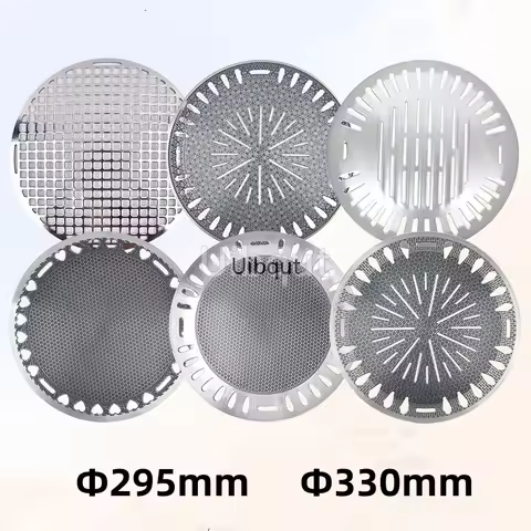 Stainl Steel Non-sti BBQ net tray round plate Pan Restaurant round Fried Meat korean bbq grill grill
