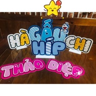 Baby name for table decoration for birthday, first birthday, first month