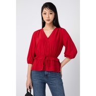 Women's peplum shirt covered in fabric IVY moda MS 17T0075