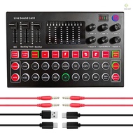 M9 Audio Interface Sound Card Live Voice Mixer External USB Sound Card Multiple Effects Sound Card M