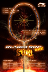 ไม้แบดมินตัน "Blade X900 Max (MOON&SUN)" ยี่ห้อ Li-ning ฟรีเอ็น + กริป + ซองใส่
