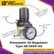AR 5000 06 Pneumatic Air Pressure Relief Control Regulator Flow Meter Control Input Thread 3/ 4" Inc