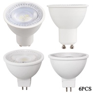 6PCS GU10 LED Lamp MR16 LED Bulb 6W 220V 110V 12V Lampada LED Condenser lamp Diffusion Spotlight Energy Saving Home Lighting