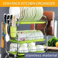 3 Tiers stainless dish drainer / dish rack / kitchen organizer rack / kitchen shelf