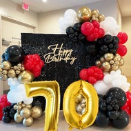 30th 40th 50th 60th Balloon Garland Arch Kit Red White Black Gold Latex Balloon 32inch Gold Number B