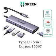 Type C To HDMI Adapter + 3*USB 3.0 + PD Power 60Hz Ugreen 15597