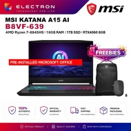 MSI Katana A15 AI B8VF-639 15.6'' FHD Gaming Laptop ( Ryzen 7 8845HS, 16GB, 1TB SSD, RTX 4060 8GB, W