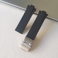 ยี่ห้อ24มิลลิเมตร X 11มิลลิเมตรที่มีคุณภาพสูงยางซิลิโคนสายนาฬิกาสำหรับ Oris สร้อยข้อมือกันน้ำพับหัวเ