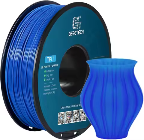 Geeetech TPU Filament Solid Color 1.75mm, 1KG (2.2 lbs) Spool, Shore 95A Elastic 3D Printing Filamen