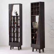 Old Elm Vertical Bogu Rack Silent Wind Back Wall Tea Cabinet Weathered Wood Display Cabinet Chinese 