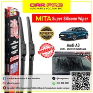 Audi A3 2021 - 2022 GY Hatchback 1 Pair MITA SILICONE COATING Aero Front Wiper Blade TWIN Set 26'' &