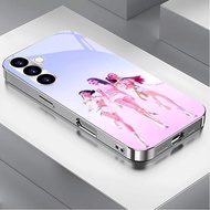 KPOP Demon Hunters Art 09 Luxury Plated Frame Glass Phone Case For Samsung Galaxy S22 S23 S24 S25 Ul