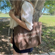 Ready Stock Authorized Genuine Korean Depound Merchandise Canvas Bag promenade Portable One-Shoulder